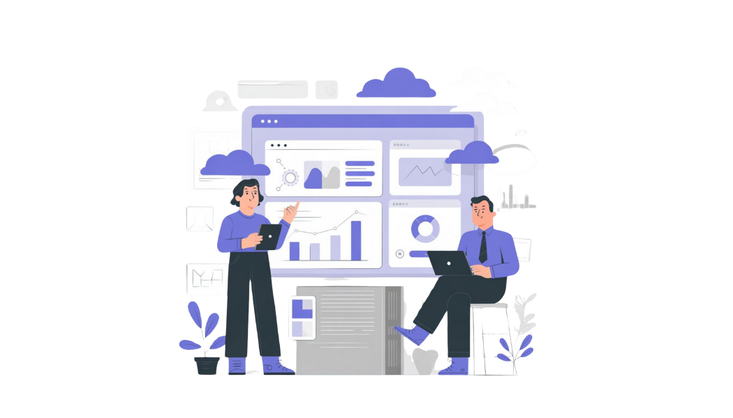 illustration 2D corporate de personnes qui traviallent