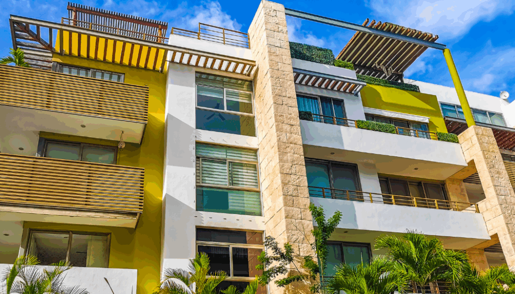 copropriété immeuble vue du dehors